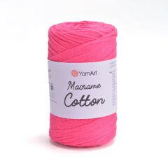 YARNART MACRAME COTTON - MACRAME CORD NEON PINK - 803