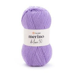 YARNART MERINO DE LUXE 50 - KNITTING YARN LILAC - 9560