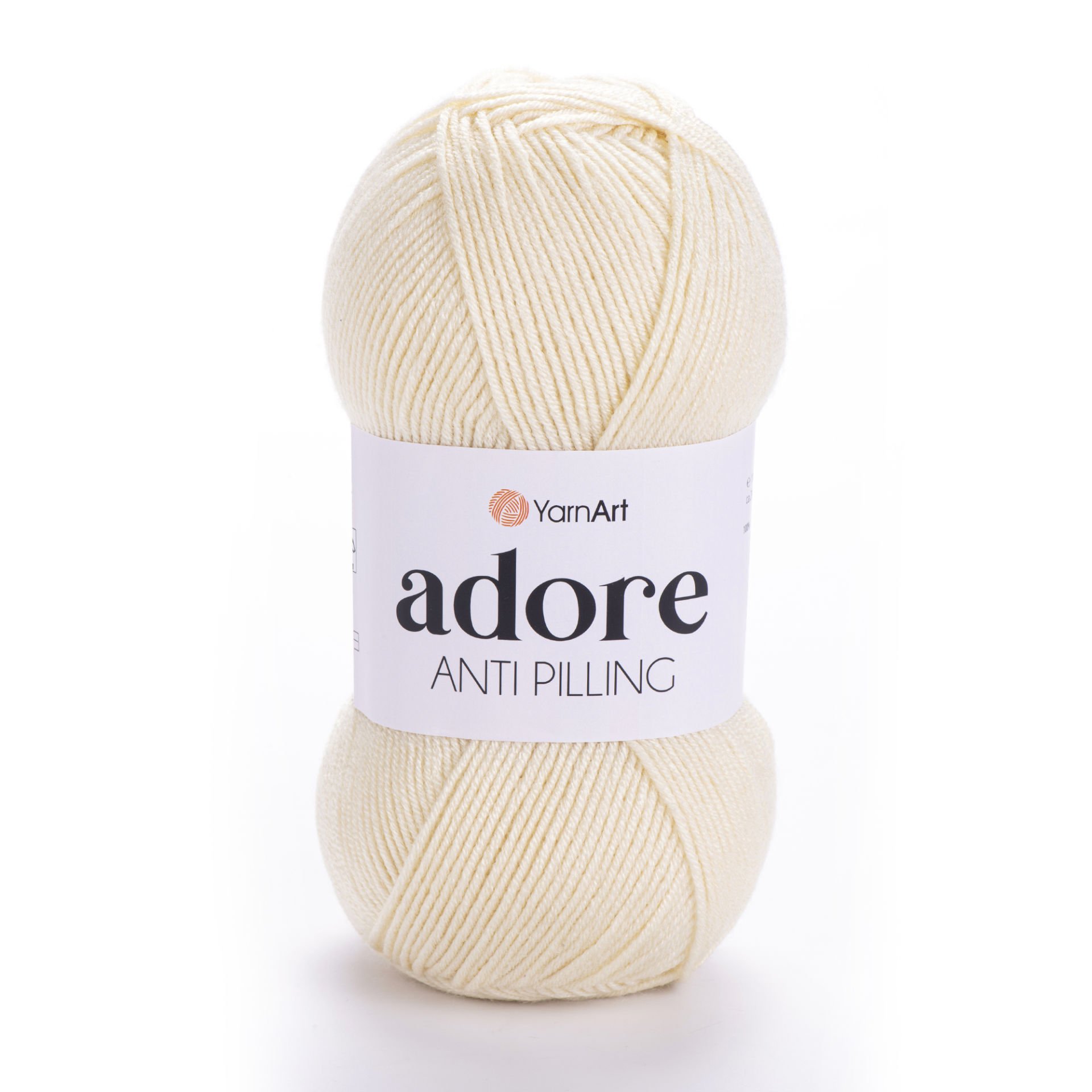 YARNART ADORE - ANTI-PILLING KNITTING YARN LIGHT YELLOW - 331