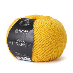 YARNART LANA ATTRAENTE - KNITTING YARN YELLOW - 6610