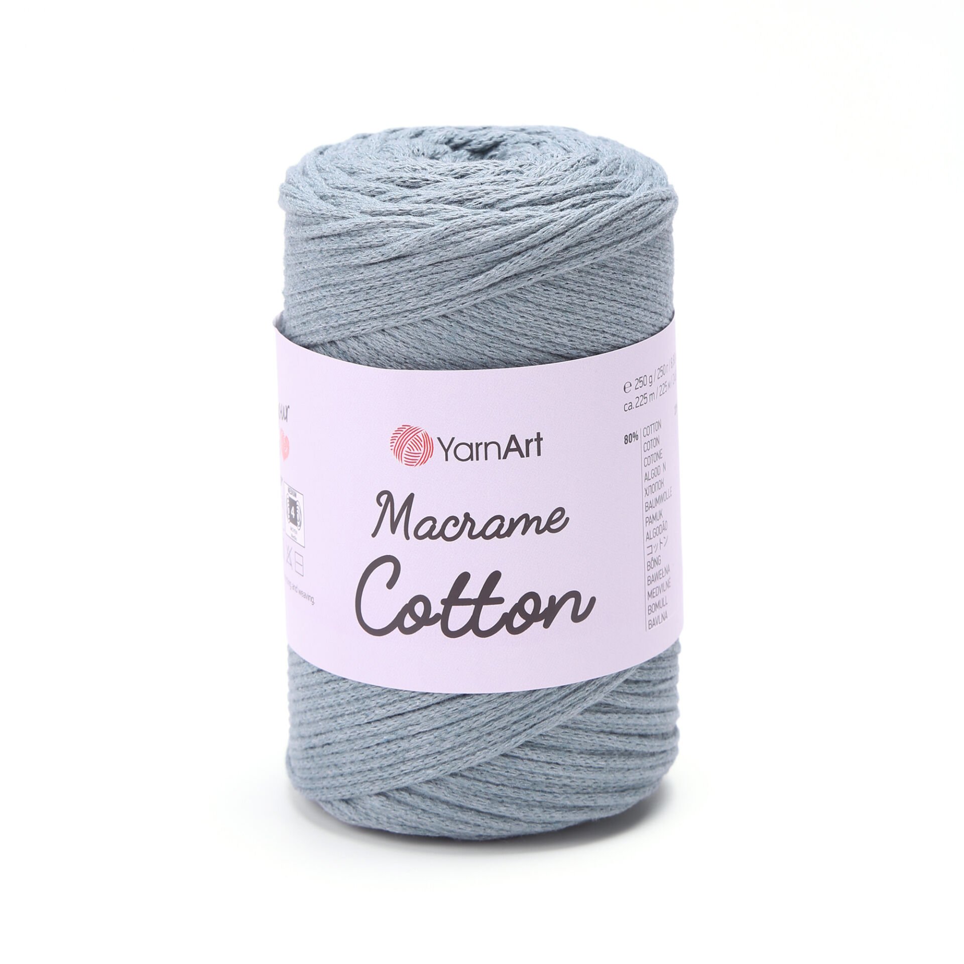 YARNART MACRAME COTTON - MACRAME CORD BLUE - 795