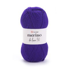 YARNART MERINO DE LUXE 50 - KNITTING YARN EGGPLANT PURPLE - 556
