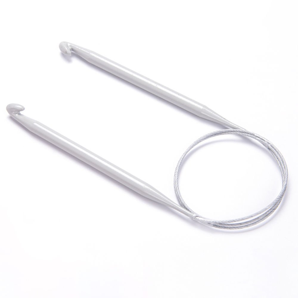 STEEL WIRED CIRCULAR TUNISIAN CROCHET HOOK 80 CM 8 MM
