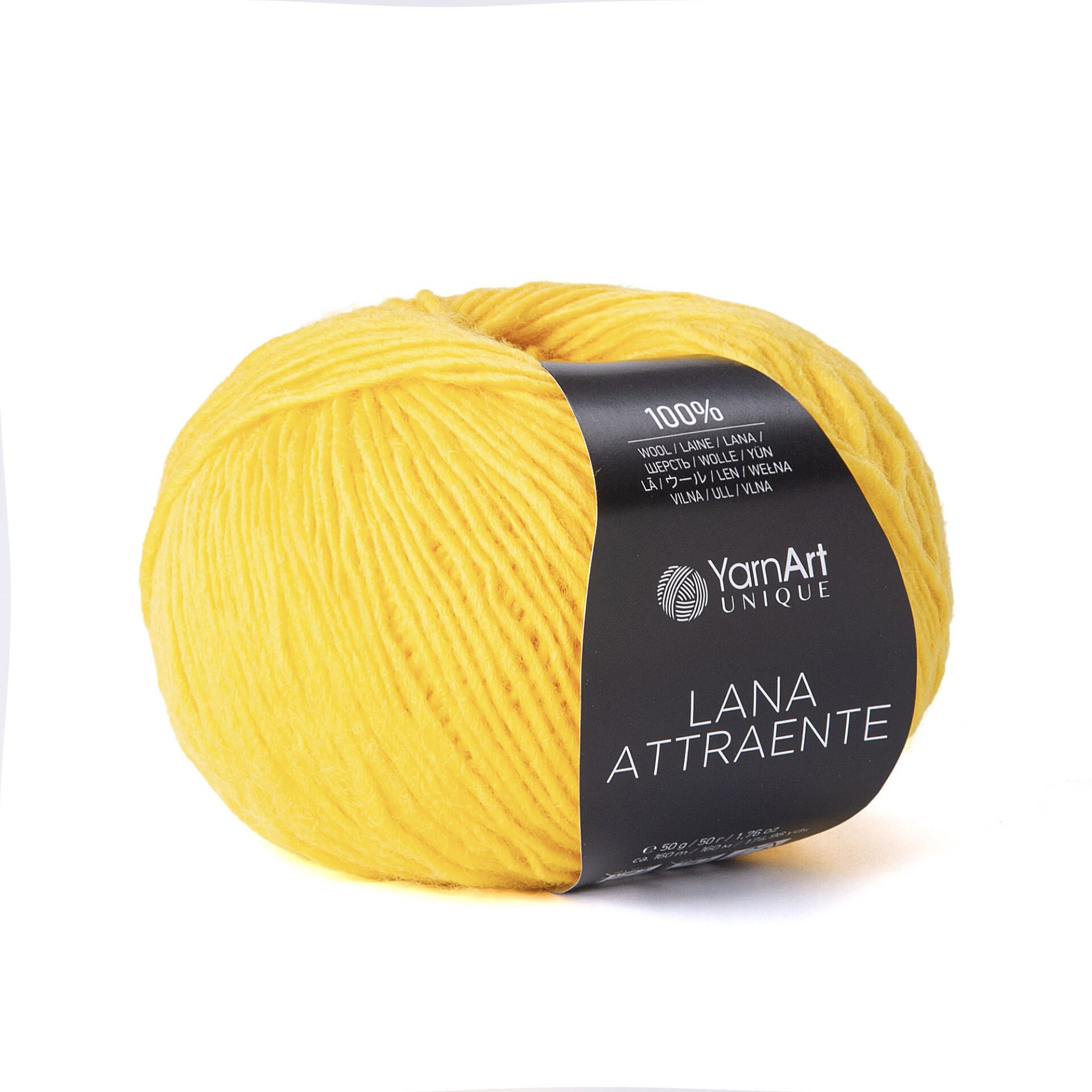 YARNART LANA ATTRAENTE - KNITTING YARN YELLOW - 6612