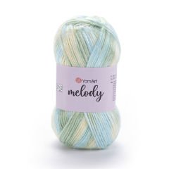 YARNART MELODY - MULTICOLOR SHINY KNITTING YARN VARIEGATED - 909