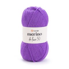 YARNART MERINO DE LUXE 50 - KNITTING YARN PURPLE - 9561