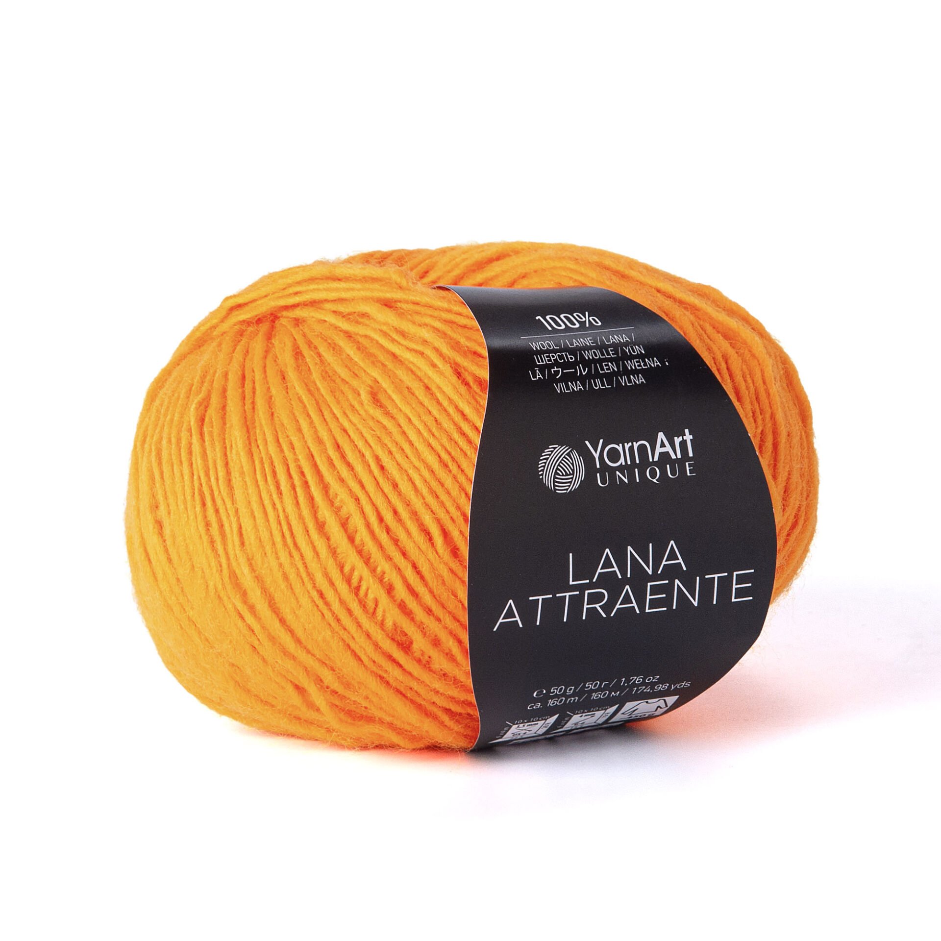 YARNART LANA ATTRAENTE - KNITTING YARN ORANGE - 6615