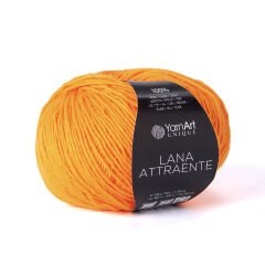 YARNART LANA ATTRAENTE - KNITTING YARN ORANGE - 6615
