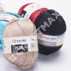 YARNART PEARL - SHINY KNITTING YARN WHITE - 106