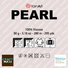 YARNART PEARL - SHINY KNITTING YARN WHITE - 106