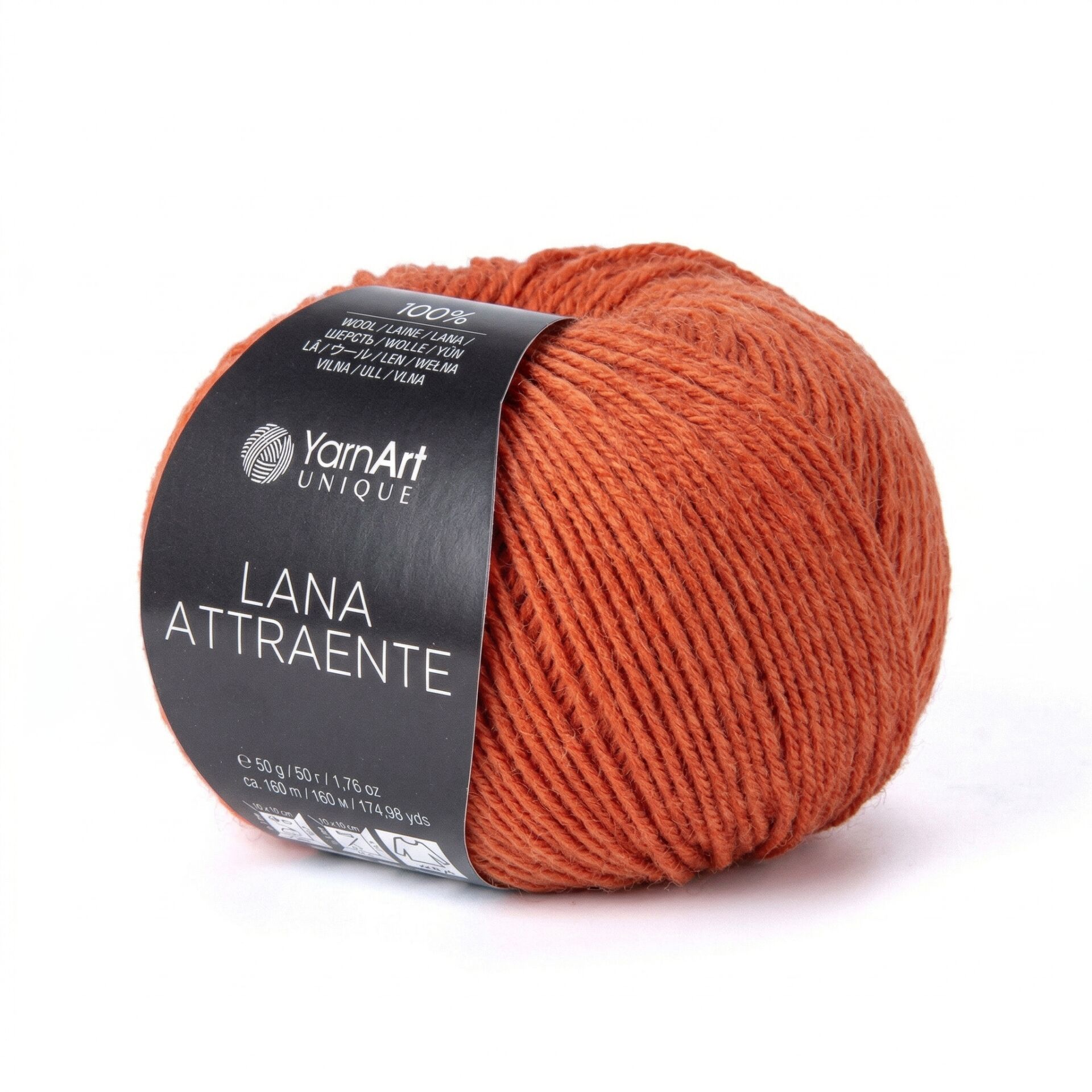 YARNART LANA ATTRAENTE - KNITTING YARN ORANGE - 6620