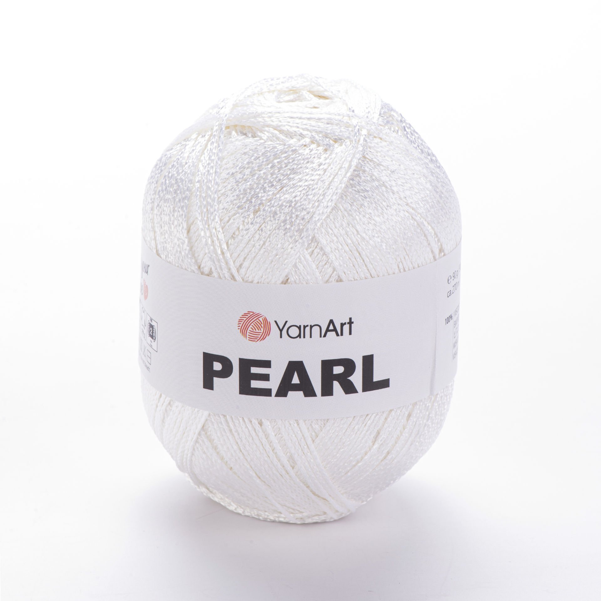 YARNART PEARL - SHINY KNITTING YARN WHITE - 106