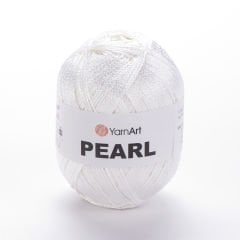 YARNART PEARL - SHINY KNITTING YARN WHITE - 106