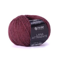 YARNART LANA ATTRAENTE - KNITTING YARN CLARET - 6623