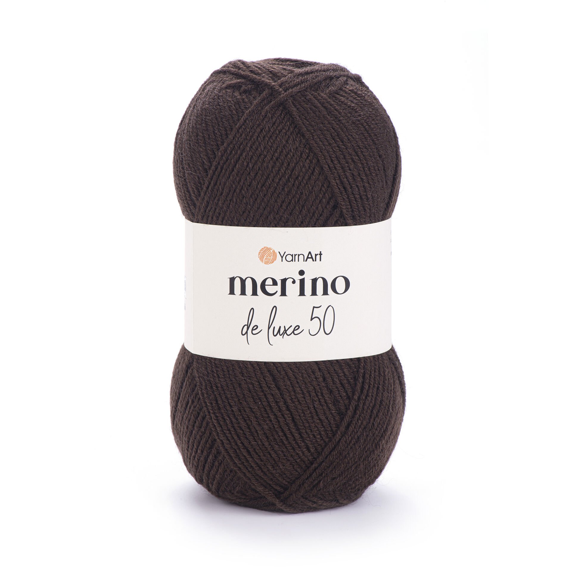 YARNART MERINO DE LUXE 50 - KNITTING YARN DARK BROWN - 116