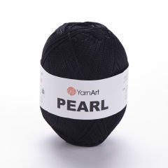 YARNART PEARL - SHINY KNITTING YARN BLACK - 107
