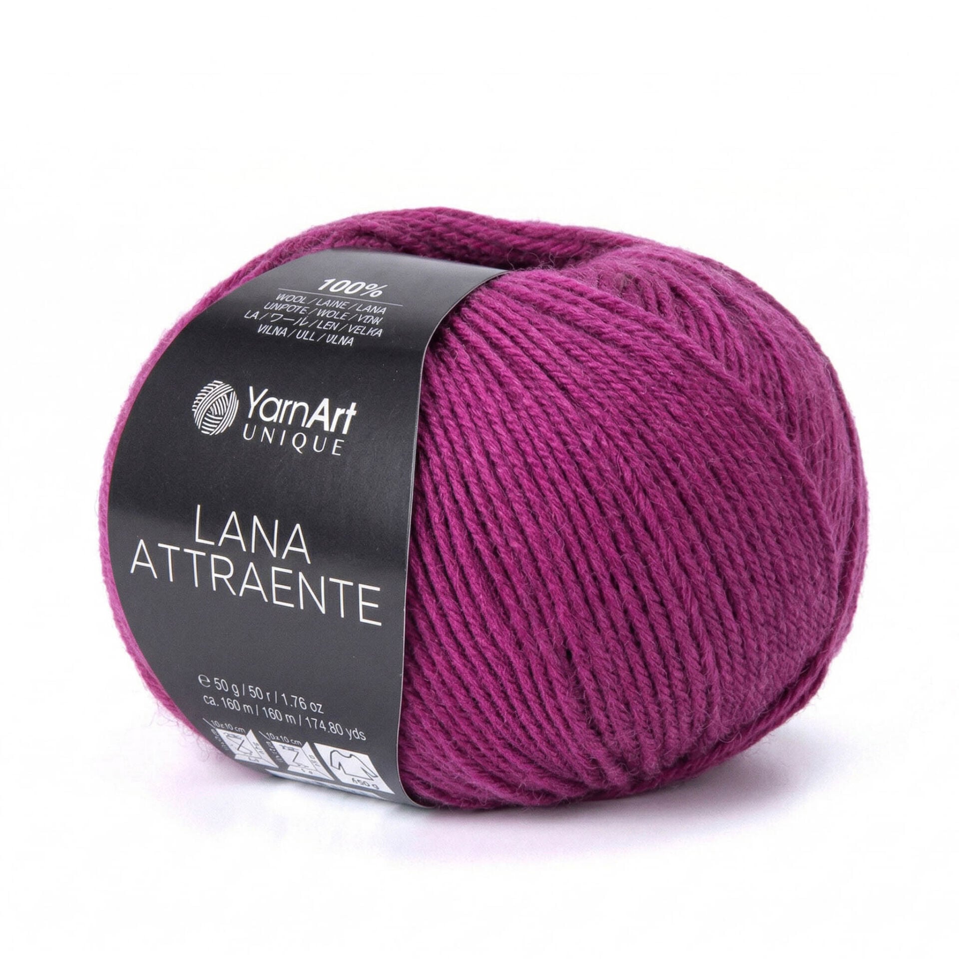 YARNART LANA ATTRAENTE - KNITTING YARN PURPLE - 6627