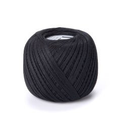 YARNART LILY - MERCERIZED LACE YARN BLACK - 9999