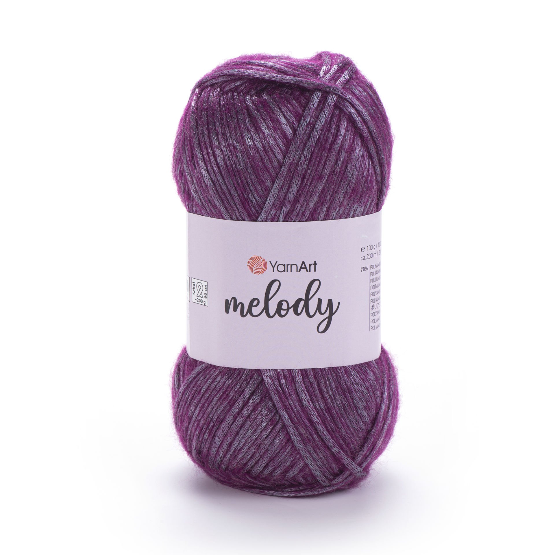 YARNART MELODY - SHINY KNITTING YARN PURPLE - 883