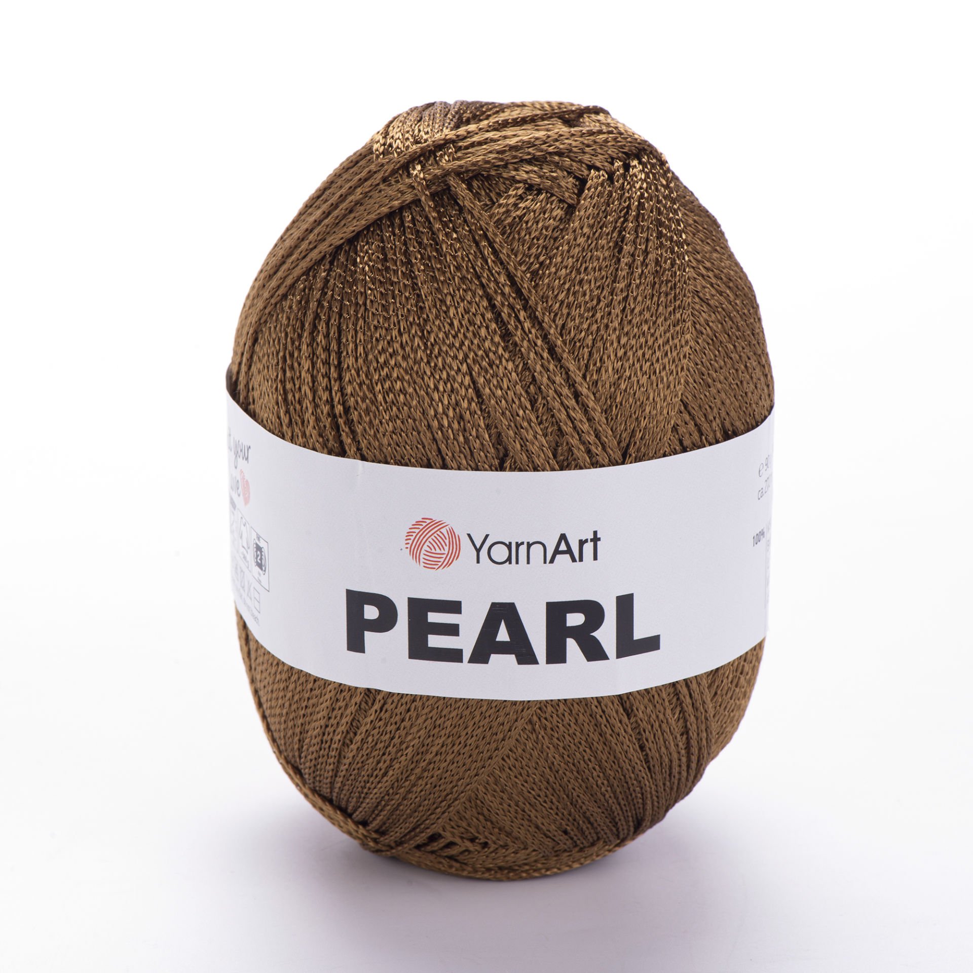 YARNART PEARL - SHINY KNITTING YARN BROWN - 229