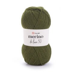 YARNART MERINO DE LUXE 50 - KNITTING YARN KHAKI - 530