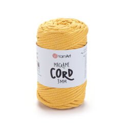 YARNART MACRAME CORD 3 MM - MACRAME CORD MUSTARD - 764