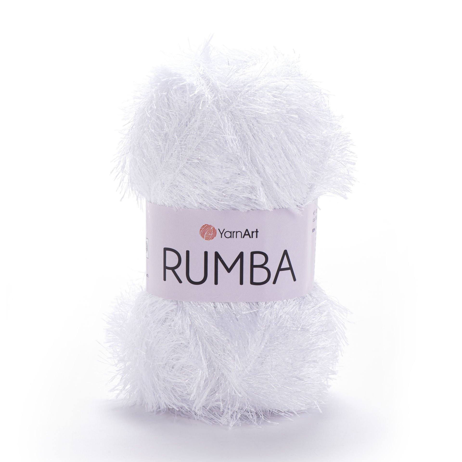 YARNART RUMBA - GLITTERY KNITTING YARN WHITE - 101