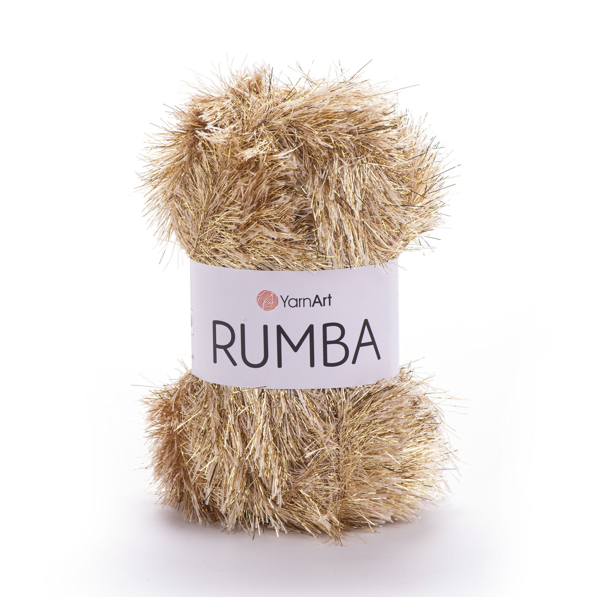 YARNART RUMBA - GLITTERY KNITTING YARN GOLD - 104