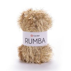 YARNART RUMBA - GLITTERY KNITTING YARN GOLD - 104