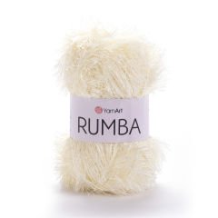 YARNART RUMBA - GLITTERY KNITTING YARN CREAM - 108