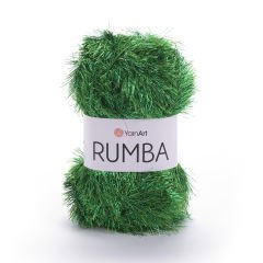 YARNART RUMBA - GLITTERY KNITTING YARN GREEN - 102
