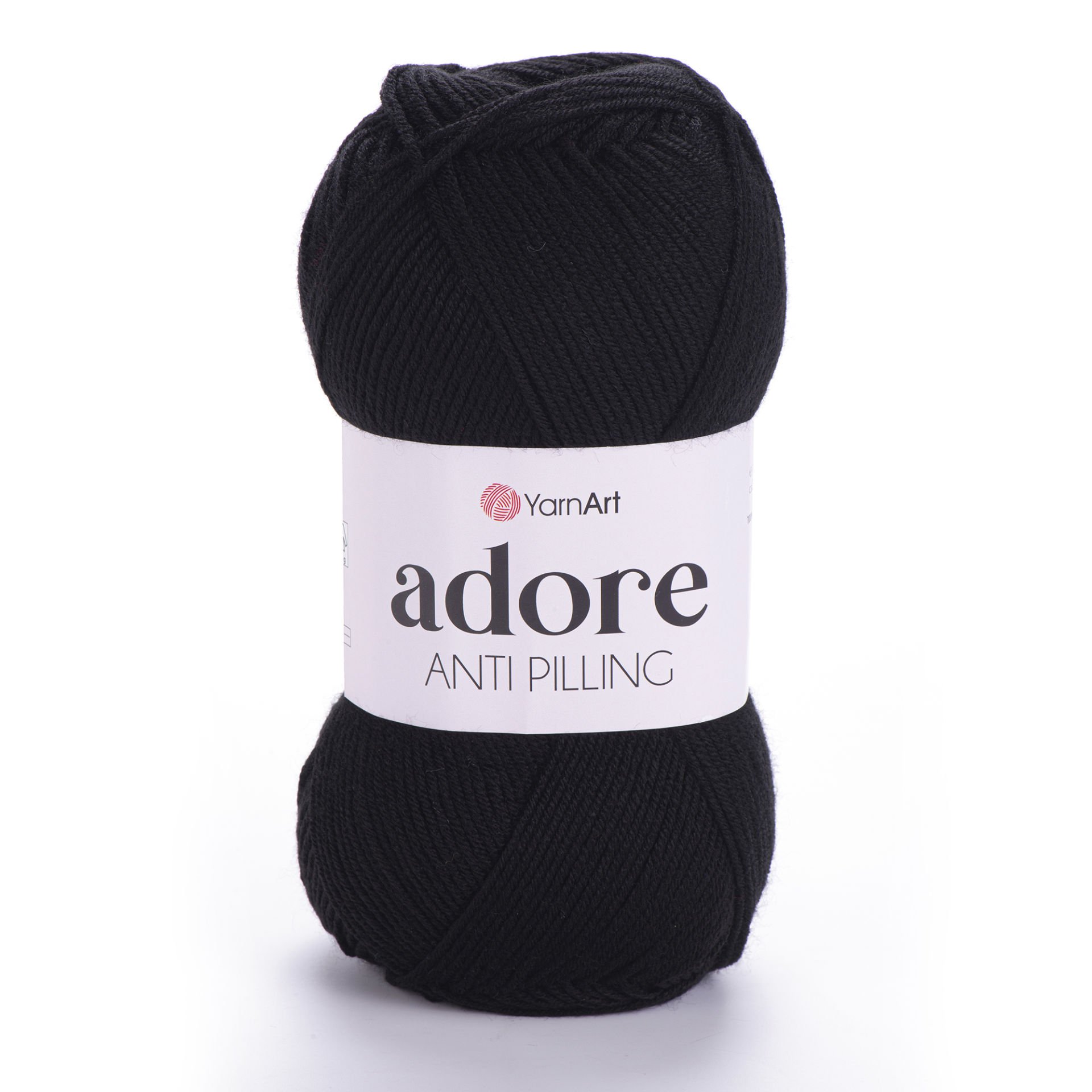 YARNART ADORE - ANTI-PILLING KNITTING YARN BLACK - 354
