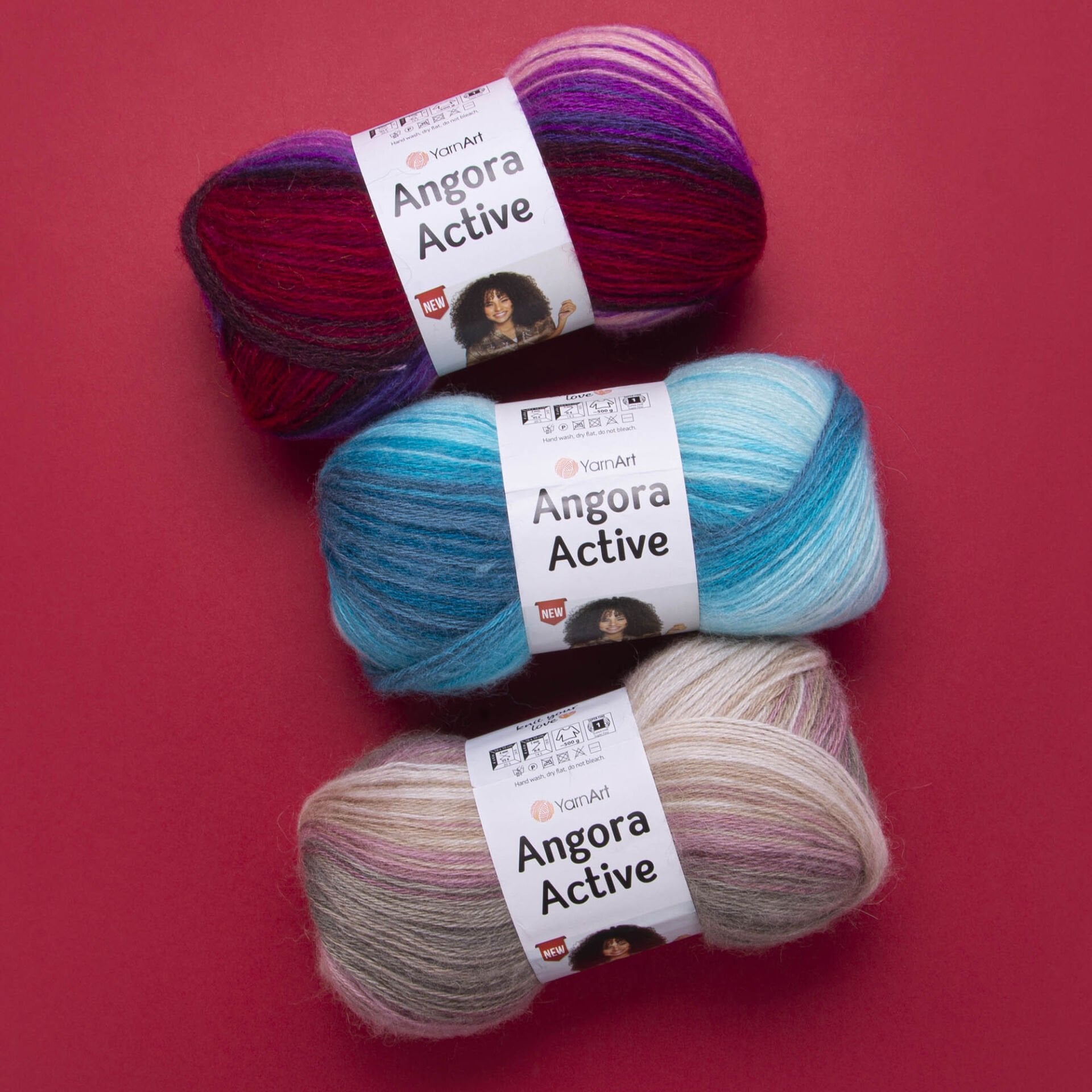 YARNART ANGORA ACTIVE NEW - MULTICOLOR KNITTING YARN
