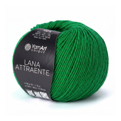 YARNART LANA ATTRAENTE - KNITTING YARN GREEN - 6661