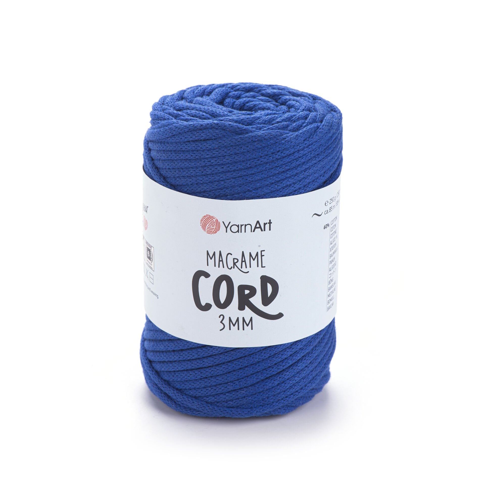 YARNART MACRAME CORD 3 MM - MACRAME CORD SAXE BLUE - 772