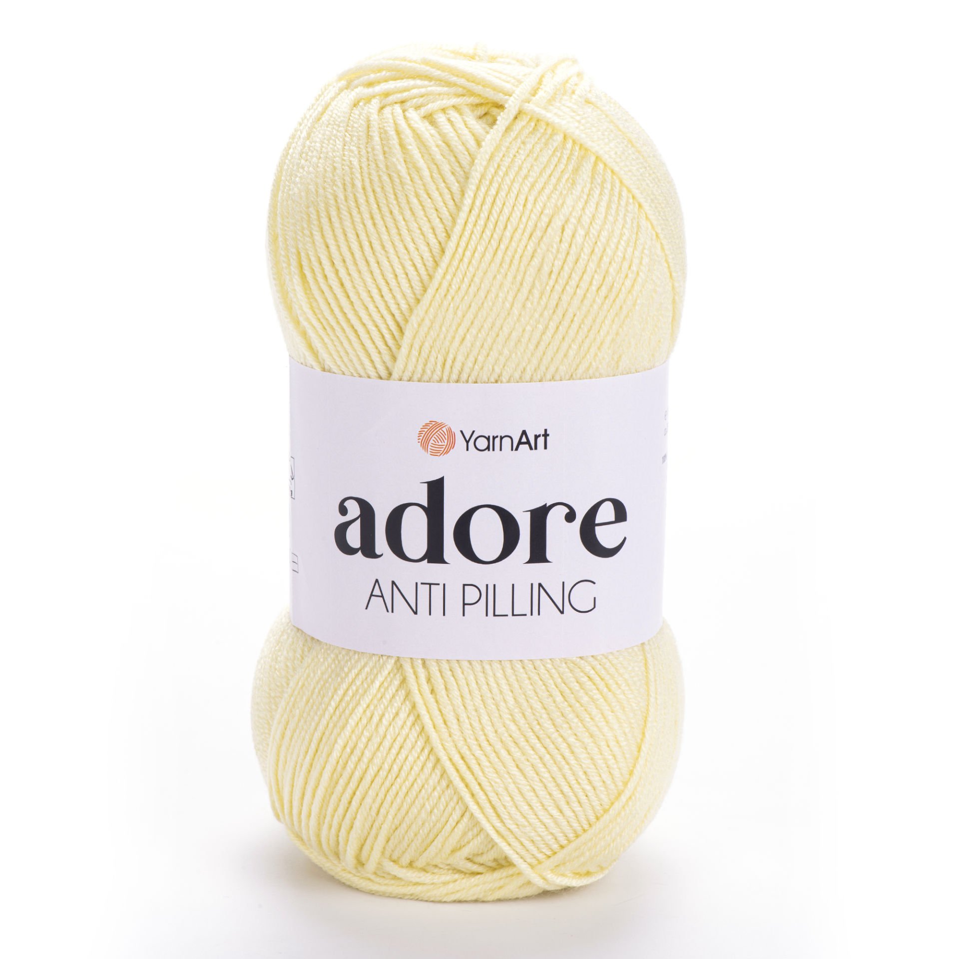 YARNART ADORE - ANTI-PILLING KNITTING YARN BABY YELLOW - 356