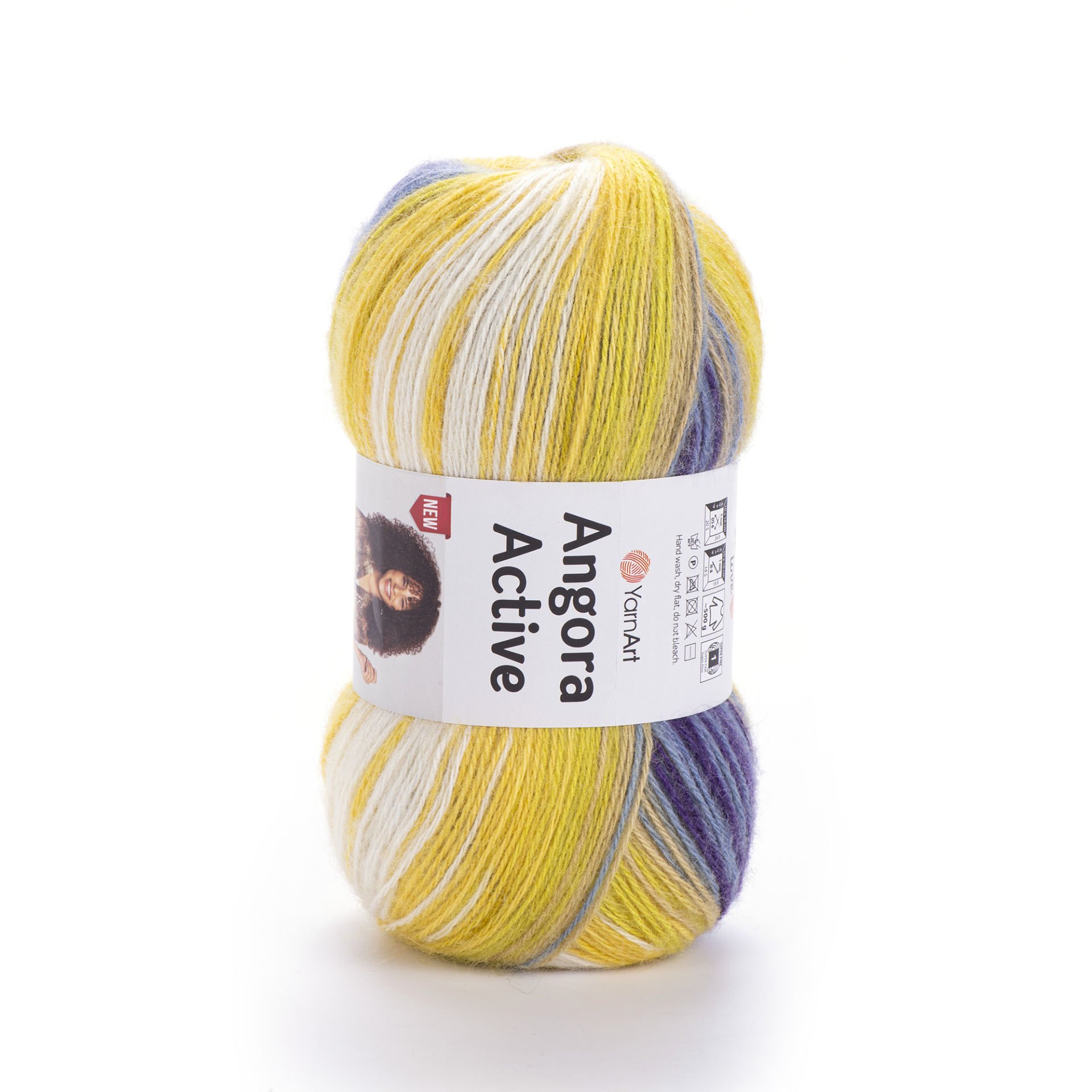YARNART ANGORA ACTIVE NEW - MULTICOLOR KNITTING YARN VARIEGATED - 854