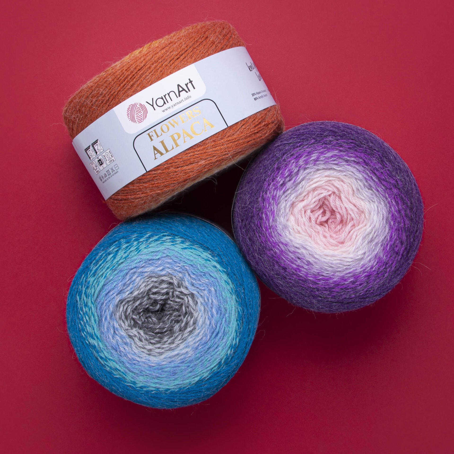 YARNART FLOWERS ALPACA - MULTICOLOR KNITTING YARN