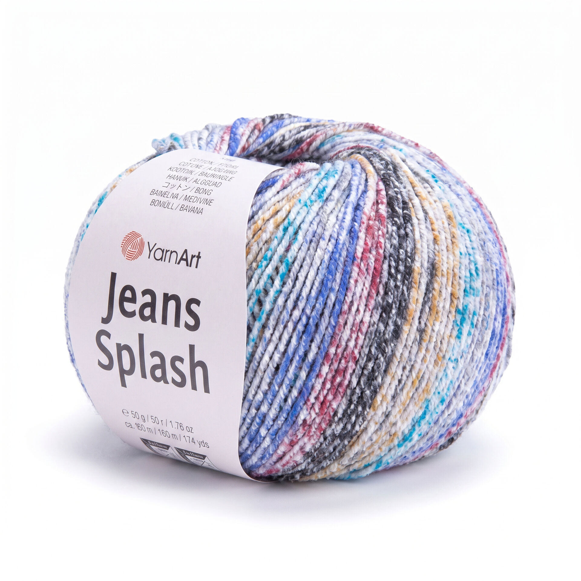 YARNART JEANS SPLASH - MULTICOLOR KNITTING YARN VARIEGATED - 942