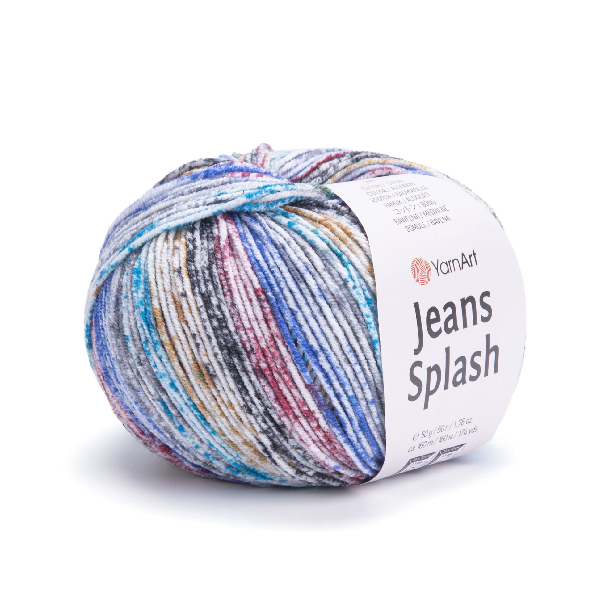 YARNART JEANS SPLASH - MULTICOLOR KNITTING YARN VARIEGATED - 942