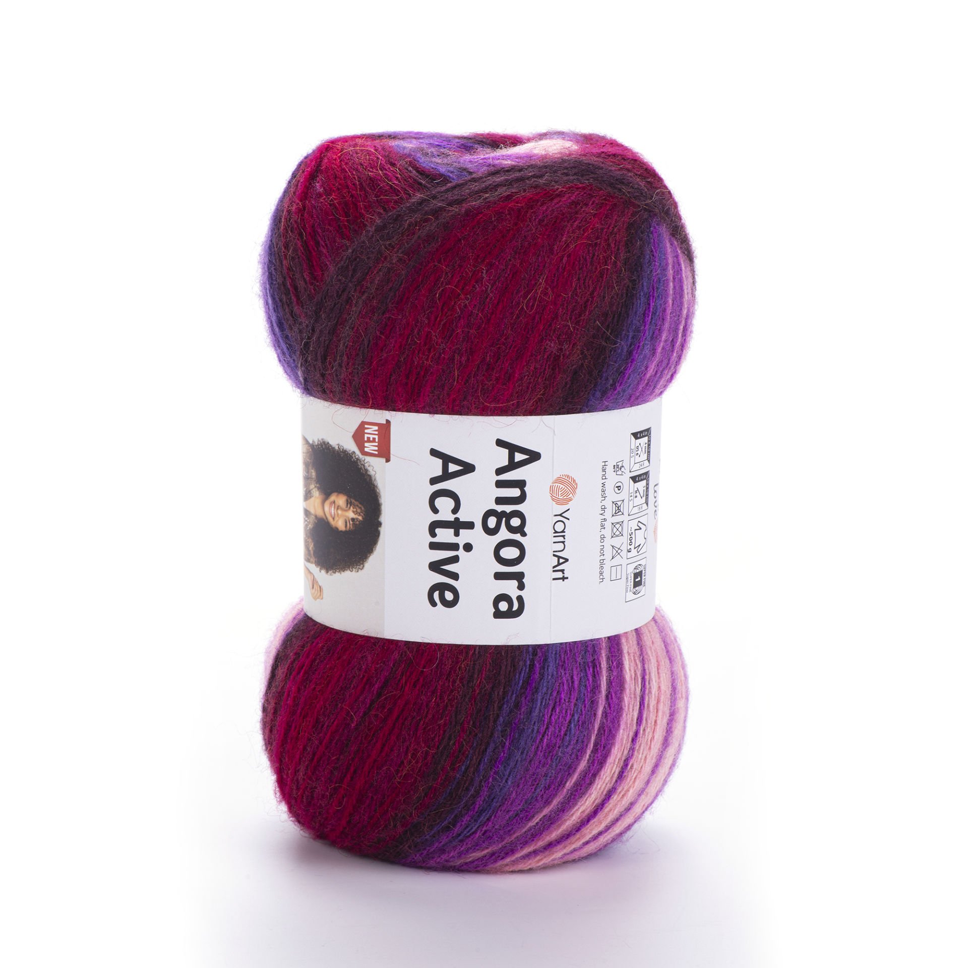 YARNART ANGORA ACTIVE NEW - MULTICOLOR KNITTING YARN VARIEGATED - 856
