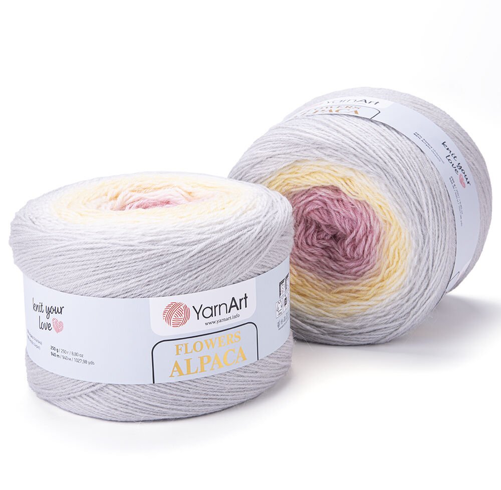 YARNART FLOWERS ALPACA - MULTICOLOR KNITTING YARN VARIEGATED - 404