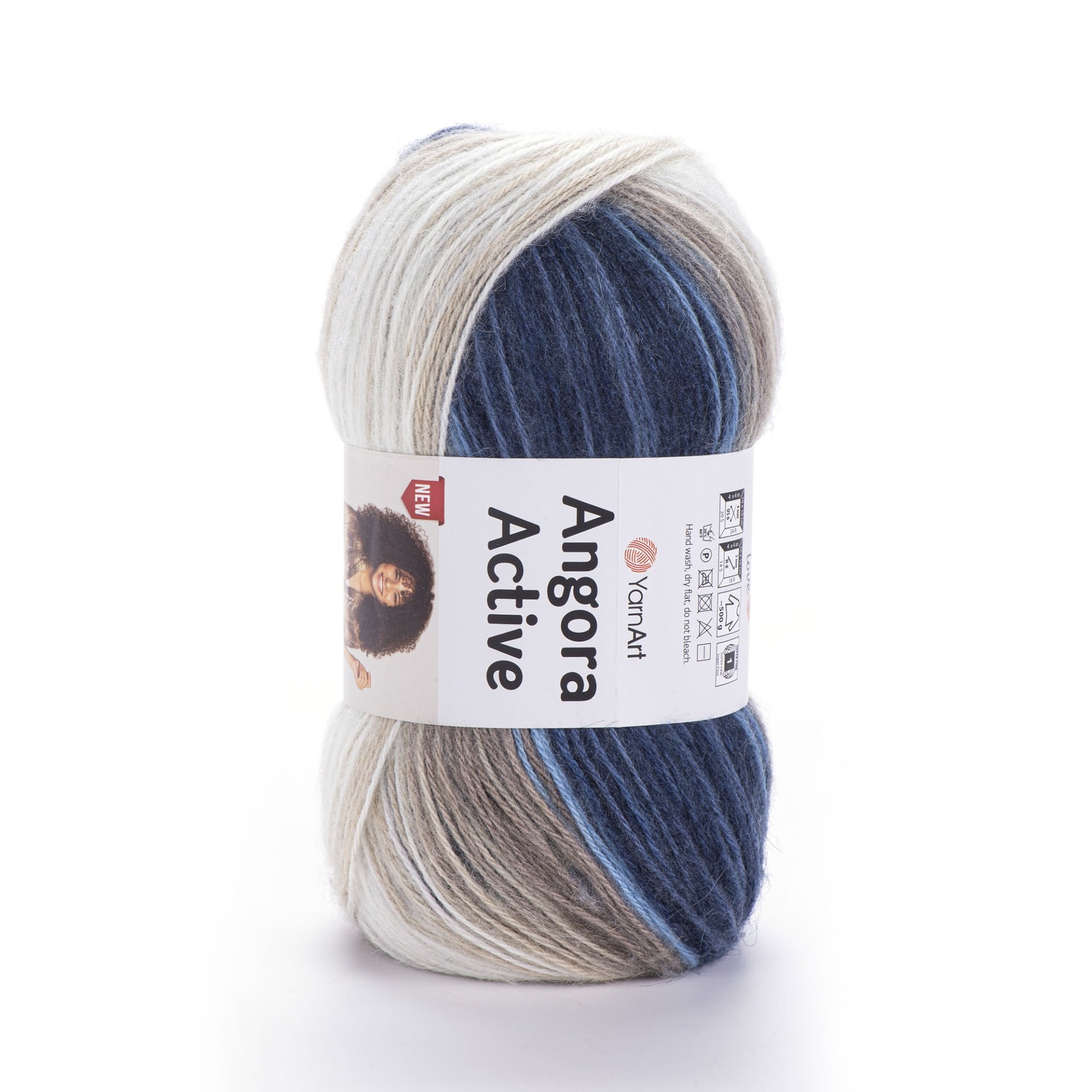 YARNART ANGORA ACTIVE NEW - MULTICOLOR KNITTING YARN VARIEGATED - 859