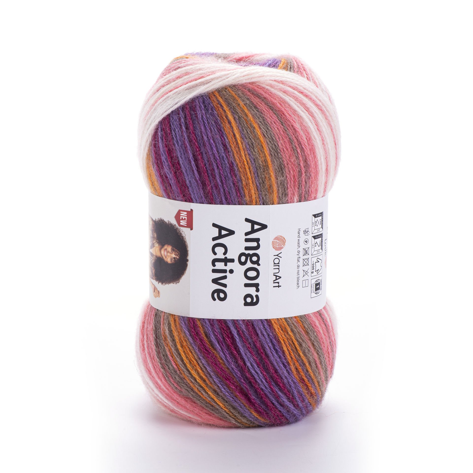 YARNART ANGORA ACTIVE NEW - MULTICOLOR KNITTING YARN VARIEGATED - 860