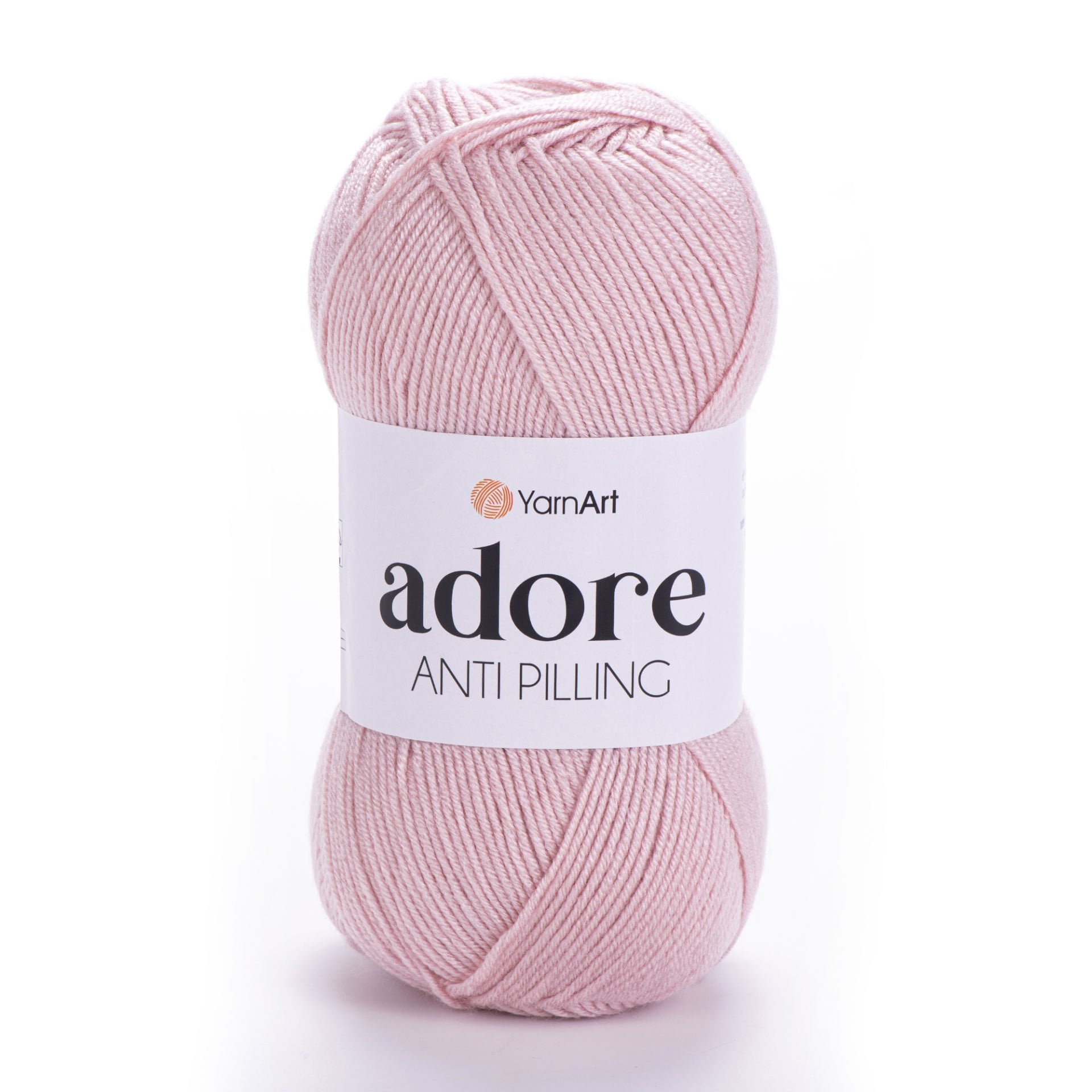 YARNART ADORE - ANTI-PILLING KNITTING YARN POWDER PINK - 364