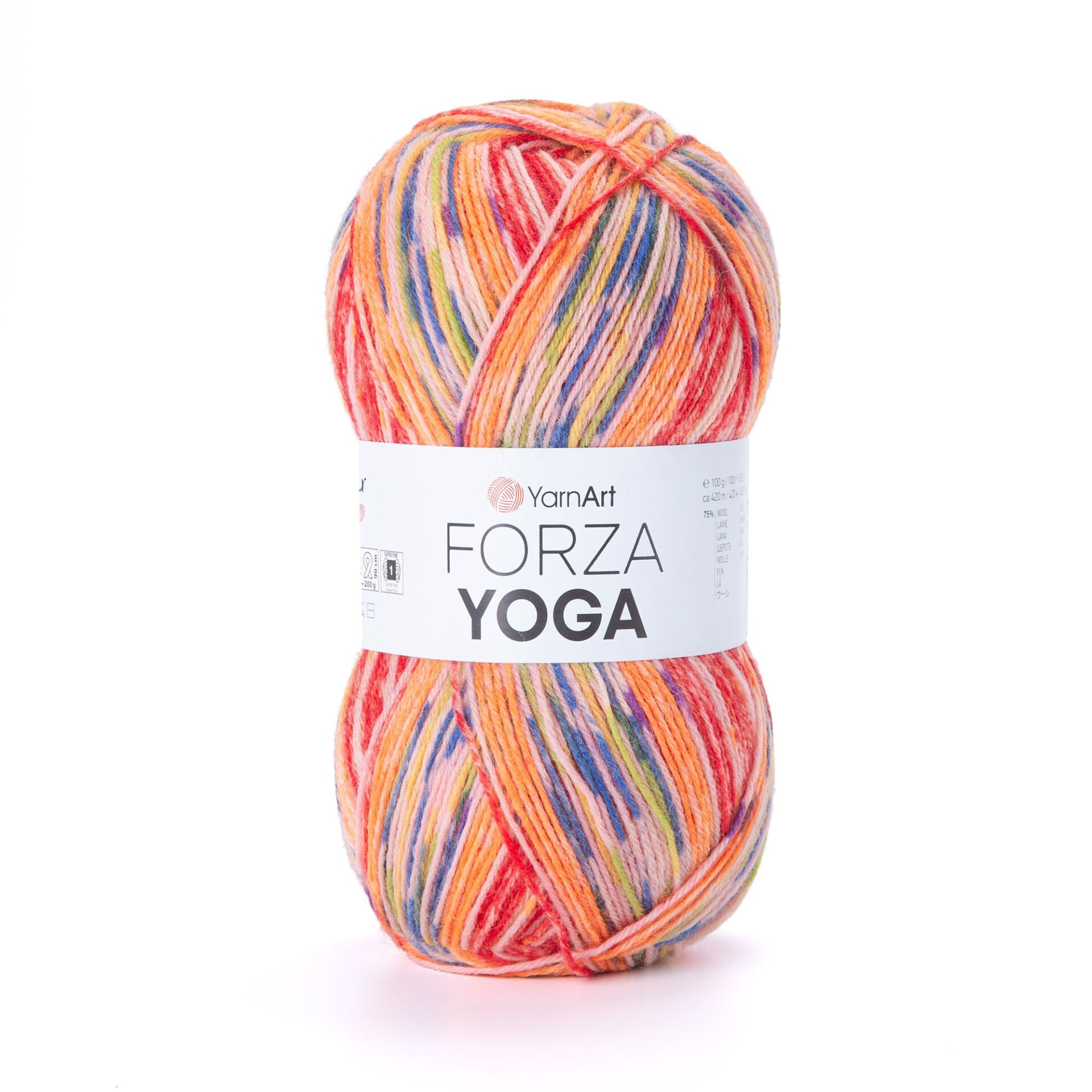 YARNART FORZA YOGA - KNITTING YARN VARIEGATED - 2504