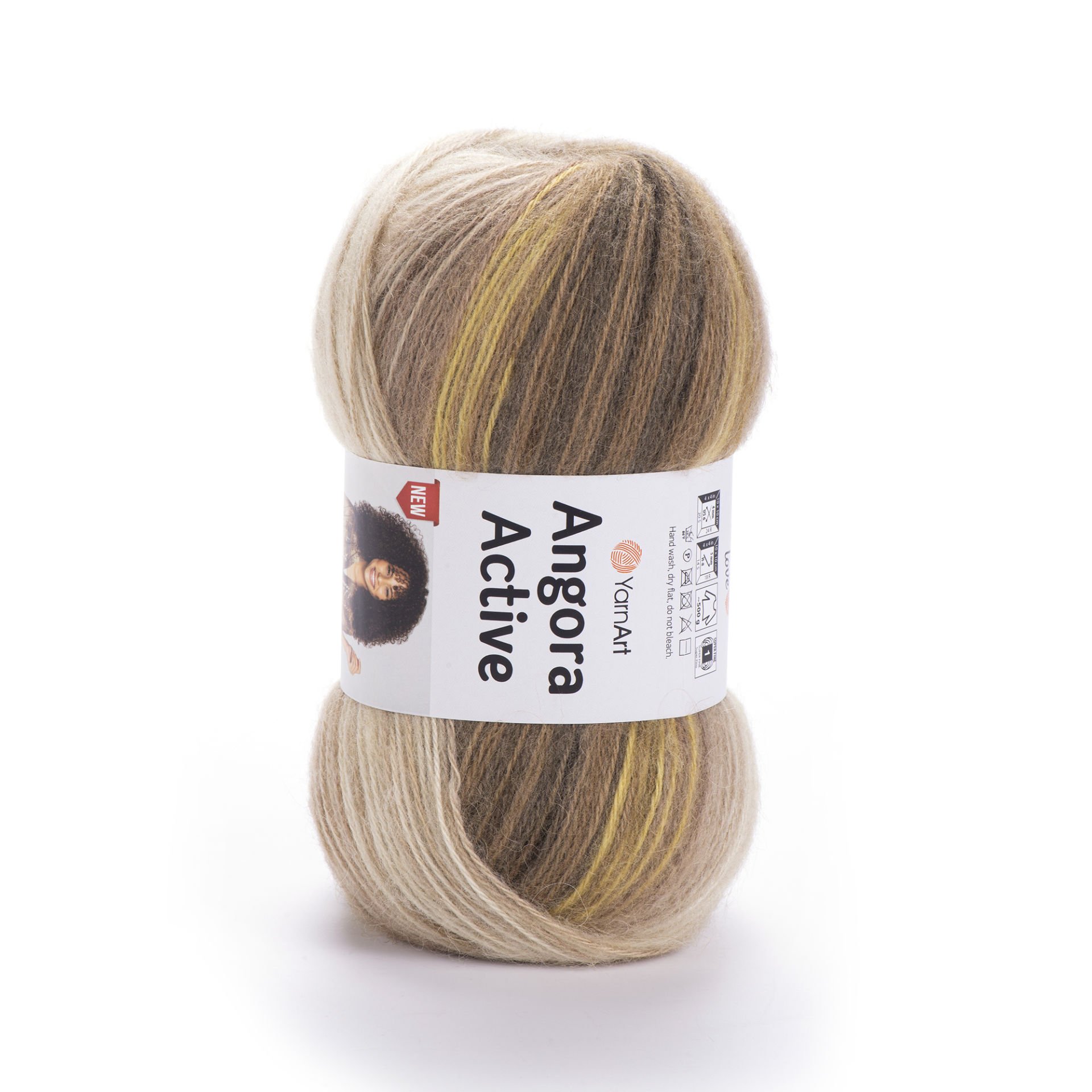 YARNART ANGORA ACTIVE NEW - MULTICOLOR KNITTING YARN VARIEGATED - 843
