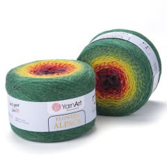 YARNART FLOWERS ALPACA - MULTICOLOR KNITTING YARN VARIEGATED - 430