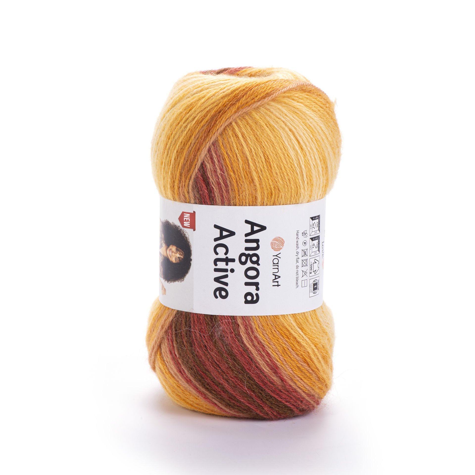 YARNART ANGORA ACTIVE NEW - MULTICOLOR KNITTING YARN VARIEGATED - 844
