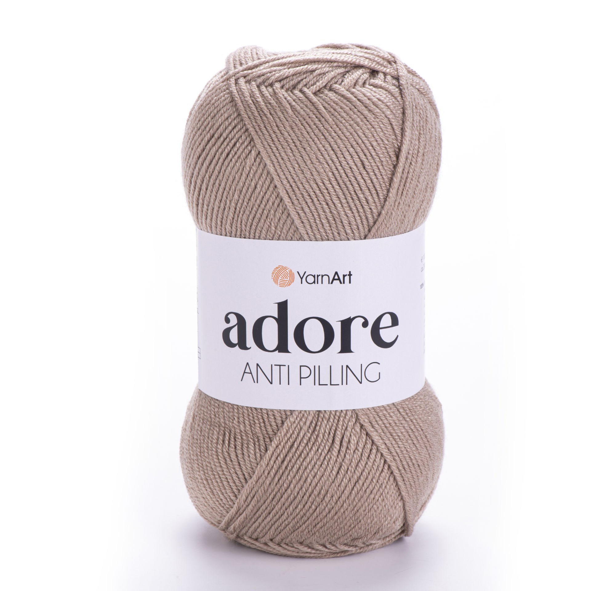 YARNART ADORE - ANTI-PILLING KNITTING YARN TAUPE - 368